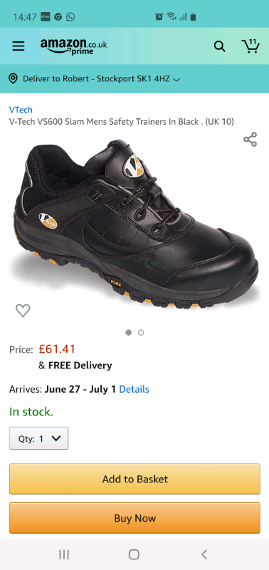 mens safety trainers size 10